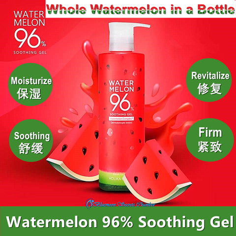 ホリカホリカ スイカ 96% スージング ジェル 390 ML - フェイス アンド ボディ ジェル ⭐韓國惑丽客96%天然西瓜舒缓凝胶